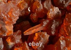 Zincite Pologne Olawa 564g Uv Fluorescent Cristal Orange Rouge Grappe De Zinc Rare